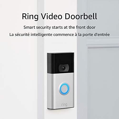 Ring Video Doorbell – 1080p HD video, improved motion detection, easy installation – Satin Nickel (2020 release) (Electronics)sec0